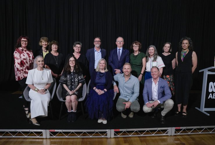 Media Literacy Summit special guests and panellists gather on stage