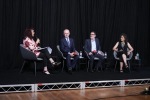 Natasha Mitchell hosts a Big Ideas show with Media Literacy Summit panellists